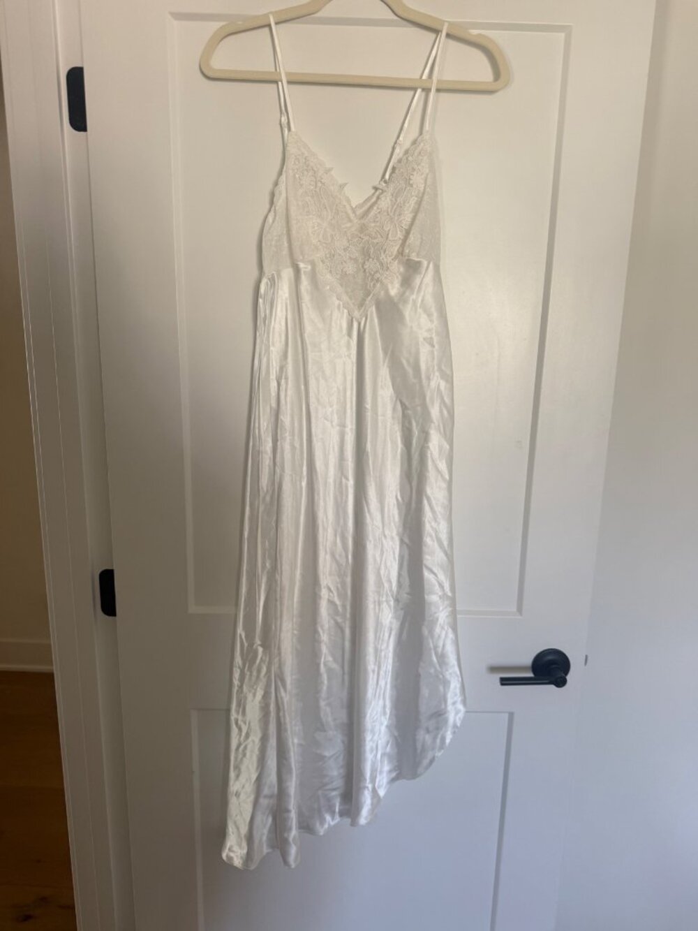 Linea Donatella Ivory Satin Bridal Slip Dress NWT Size S